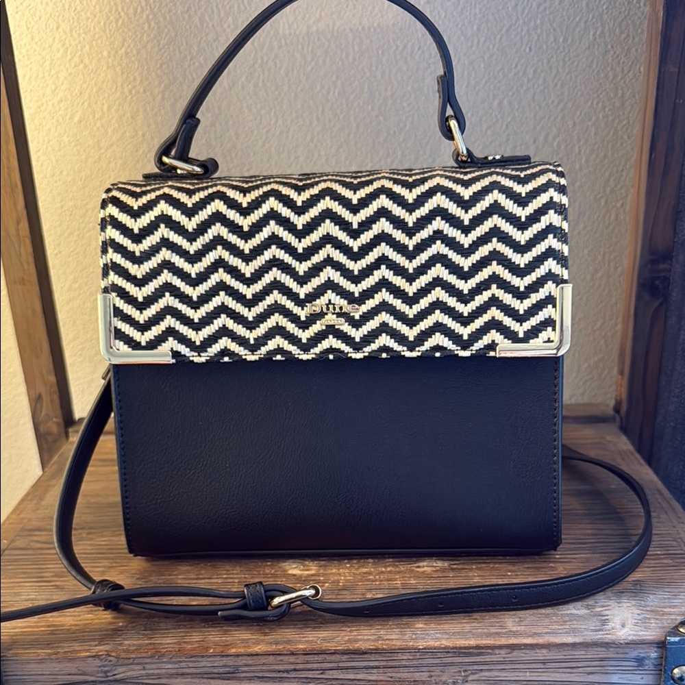 Dune London Raffia Chevron Handbag